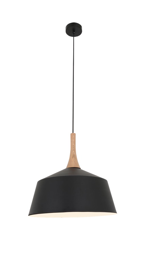 PENDANT ES Blk MED ANGLED DOME OD400mm