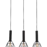 PENDANT ES X 3 Blk DIAMOND CAGE x 3 w/Bar Base OD590mm