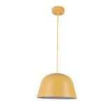 PENDANT ES Matt Yellow ANGLED DOME OD250mm