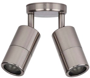 PILLAR D/ADJ GU10 SS316 IP65 RND B/Plate