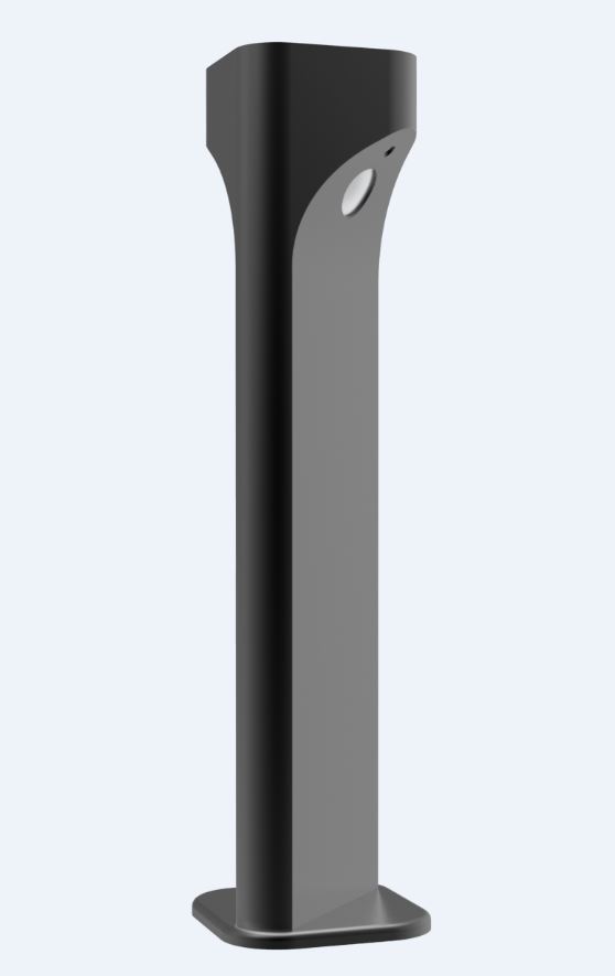 BOLLARD 11W SQ Dark Grey 3K IP65 H500mm 2 Diff 540 Lm