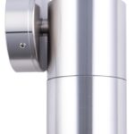 PILLAR FIXED GU10 Shiny Silv IP65 RND B/Plate