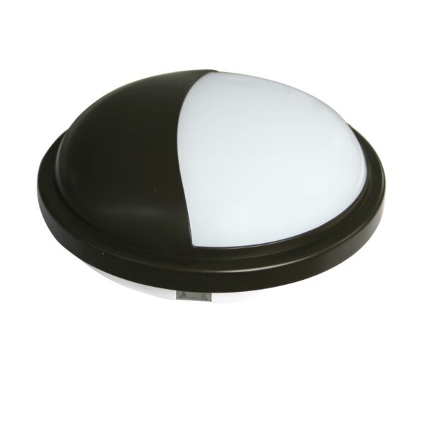 BULKHEAD 20W RND Blk 5K IP65 OD225mm Eyelid 1700 Lm