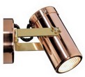 SPOT S/ADJ GU10 Cop IP54 Brass Bracket A/Glare