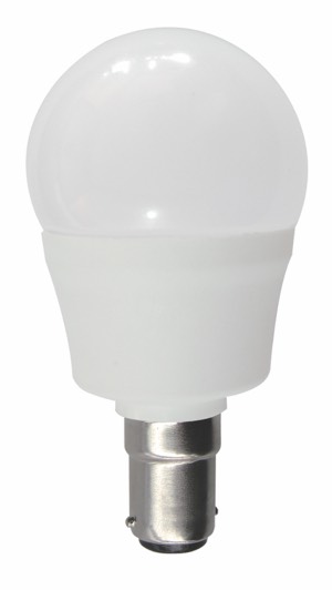 GLOBE LED SBC F/RND 6W 3000K FR TALL 470 Lm