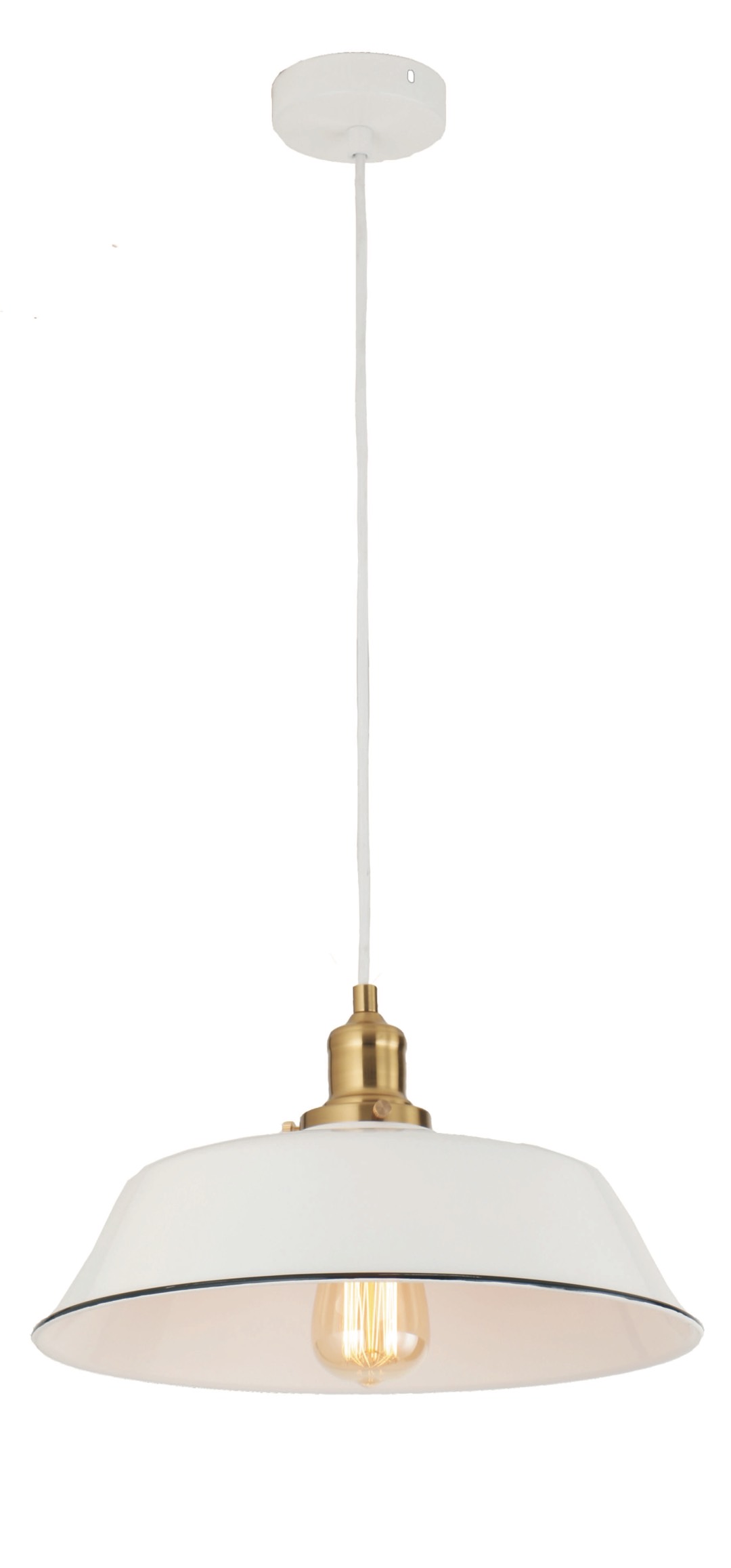 PENDANT ES 40W WH Angled Dome OD360mm