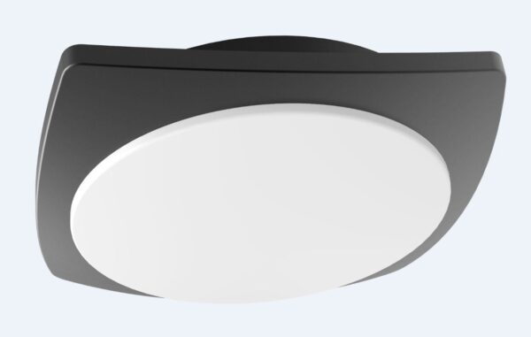 WALL S/M 20W SQ Dark Grey 3K IP65 Convex Opal Diff 980 Lm