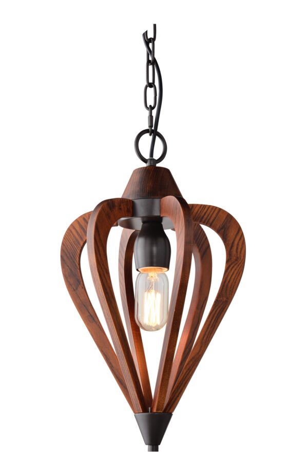 PENDANT ES Tuscan Coffee Cherry Wood SML ARROW OD248mm
