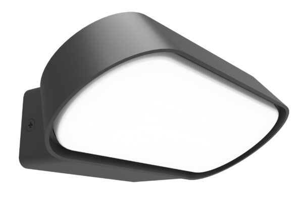 WALL S/M 13W RECT Dark Grey 3K IP65 Opal Diff Rounded 330Lm