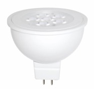 GLOBE LED 12V AC/DC MR16  6W 5000K Wh 495 Lm
