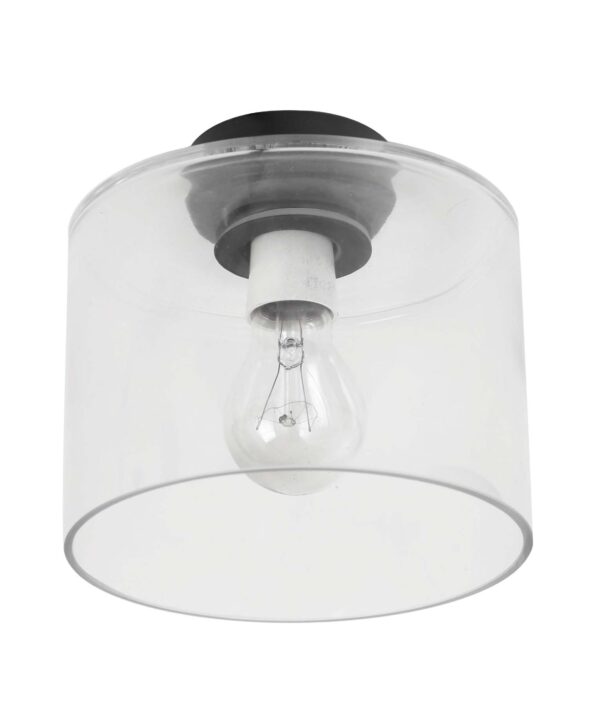 DIY Batten Fitting CLR Glass OBLONG OD180mm w/Blk