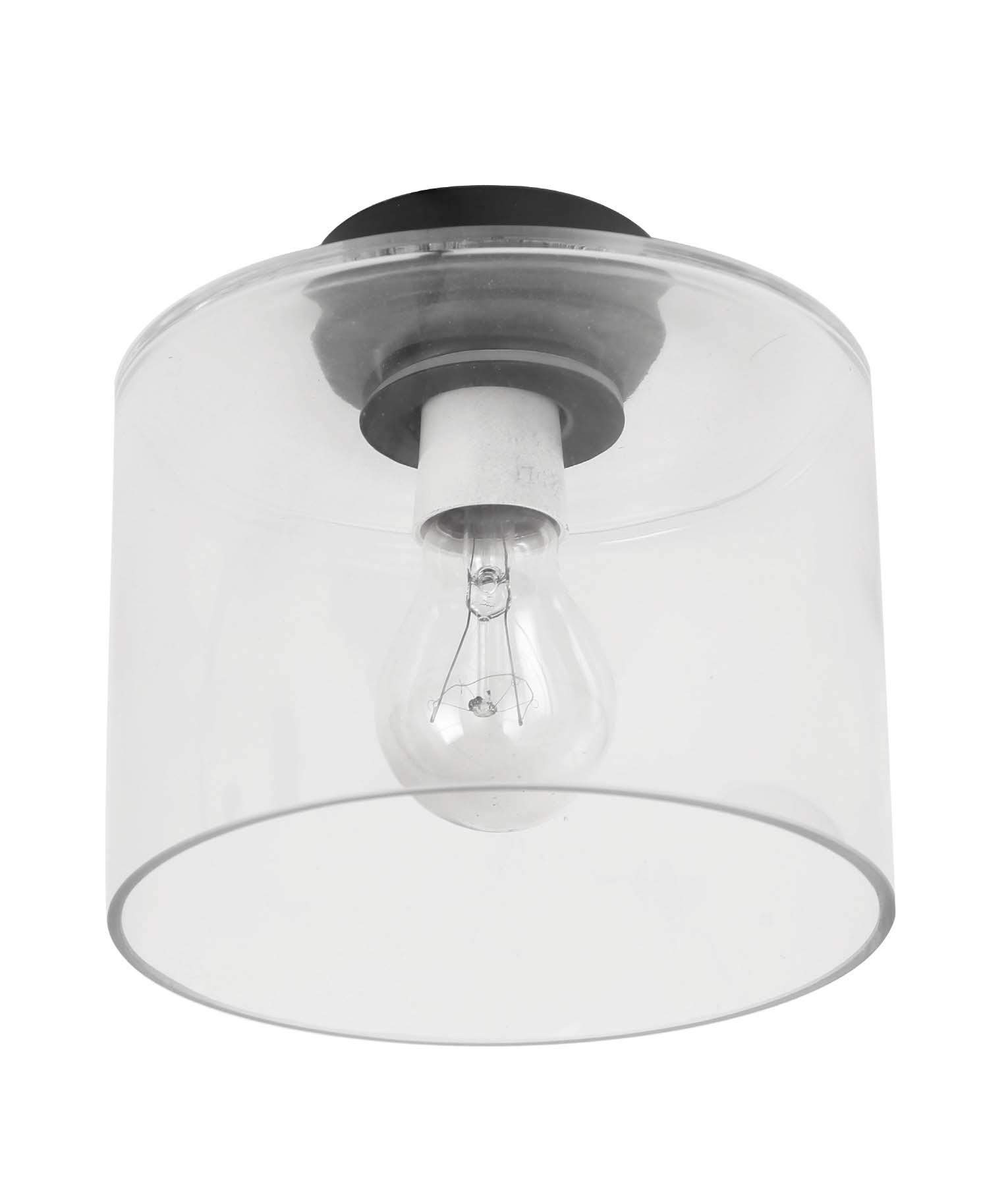 DIY Batten Fitting CLR Glass OBLONG OD180mm w/Blk