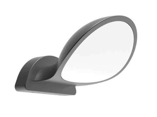 WALL S/M 10W Semicircle Dark Grey 3K IP65 430 Lm