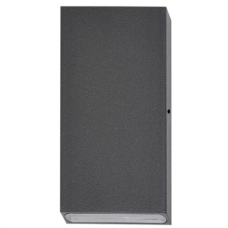 PILLAR  Up/Dn 12V 3W RECT Blk 3K IP65 Flush Mount 2x300 Lm