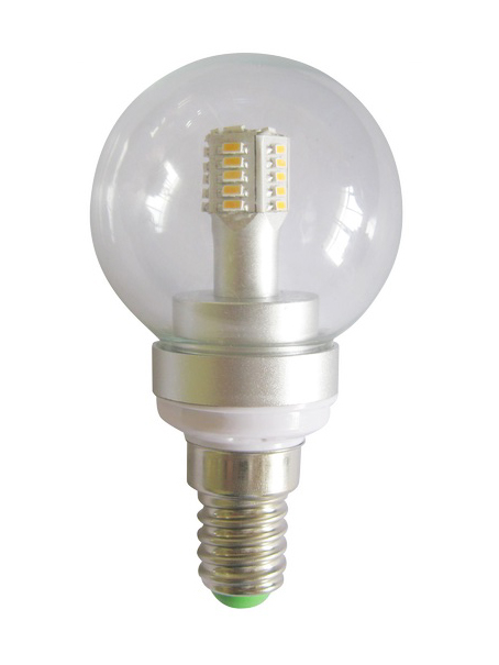 GLOBE LED SES F/RND 4W 3000K CLR 295 Lm