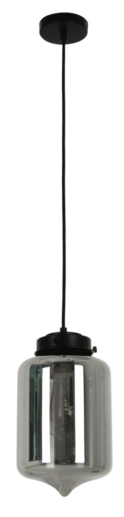 PENDANT ES Smoked Glass TIPPED OBLONG OD180mm