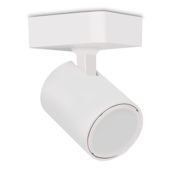 SPOT S/ADJ GU10 Wh IP20 SQ BASE L81mm x H81mm X D25mm