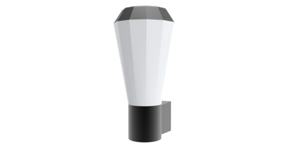 WALL S/M 20W TAPERED Dark Grey 3K IP54 Opal Diff 580 Lm