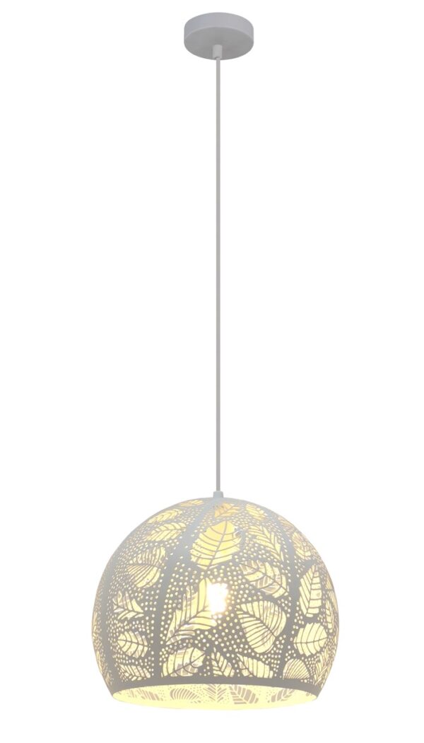 PENDANT ES WH Embossed DOME OD300mm w/Wh