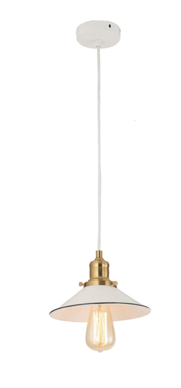 PENDANT ES 40W WH SML Coolie  OD220mm x L140mm