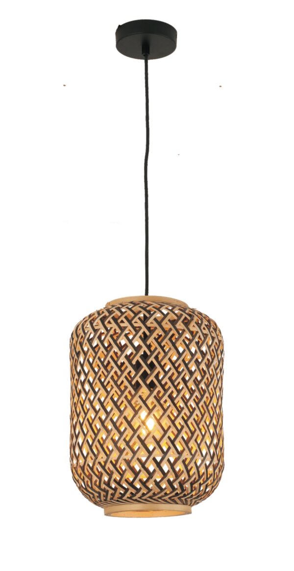 PENDANT ES 40W Cylinder Bamboo Cage OD250mm X L360m