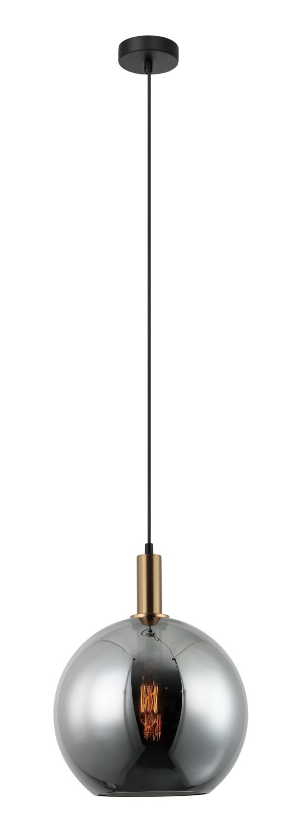 PENDANT ES 40W Blk Smoke Wine Gl Ext Bronze Highlight