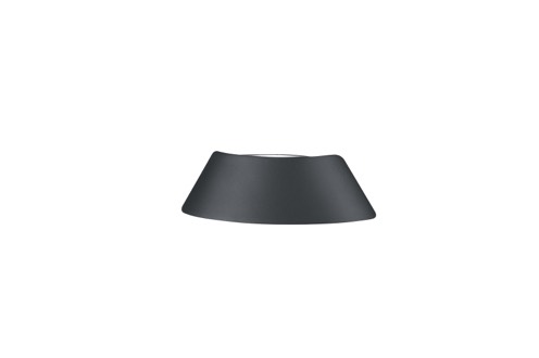 WALL S/M Up/Dn 9W CURVED Matt Blk 3K IP65 Opal Diff 531 Lm