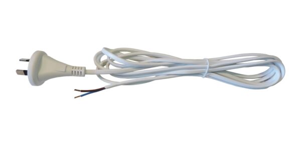 FLEX  PLUG 240V (for 12V) (3000mm) 2 WIRE (White)