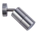 PILLAR S/ADJ 12V MR16 Titanium IP65 RND B/Plate