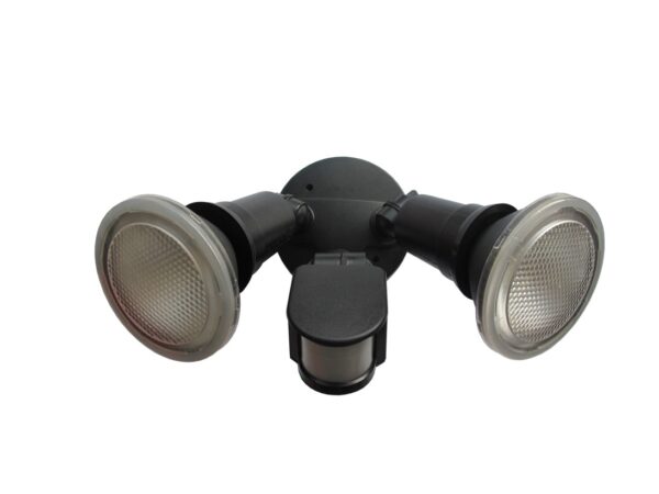 SECURITY D/ADJ ES Blk 5K IP44 incl 10W PAR30 w/sensor
