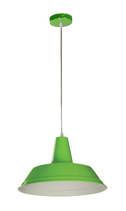 PENDANT ES Green ANGLED DOME OD355mm