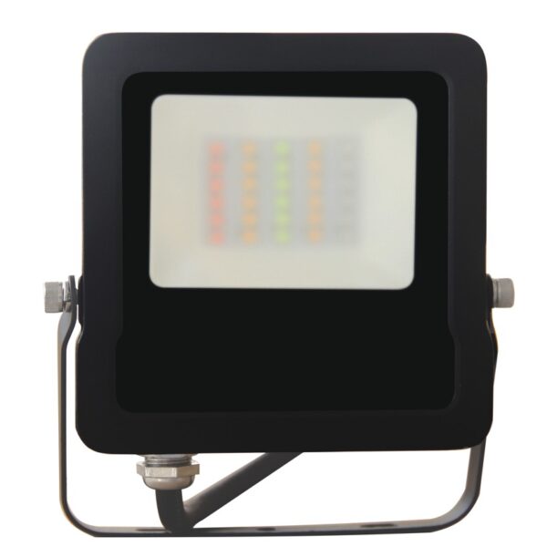 FLOOD LED SMART 10W Blk RGB IP65 5000K 800Lm