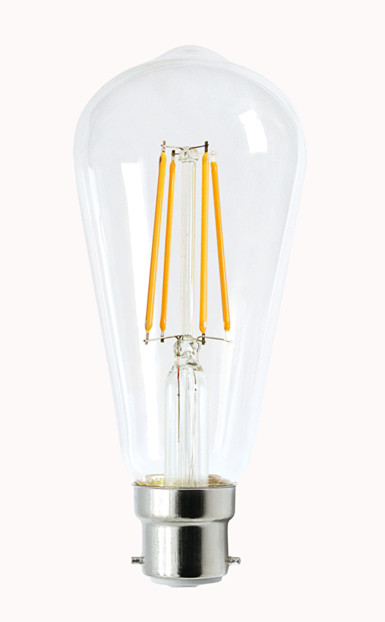 GLOBE LED BC PEAR DIMM Filament 8W 2700K CLR 800 Lm