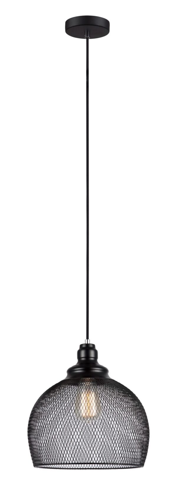 PENDANT ES Blk Mesh LGE WINE GLASS OD280mm
