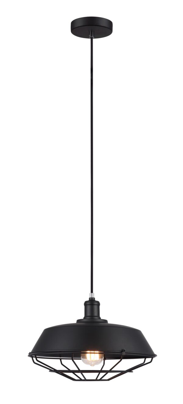 PENDANT ES Blk DOME w/cage OD360mm