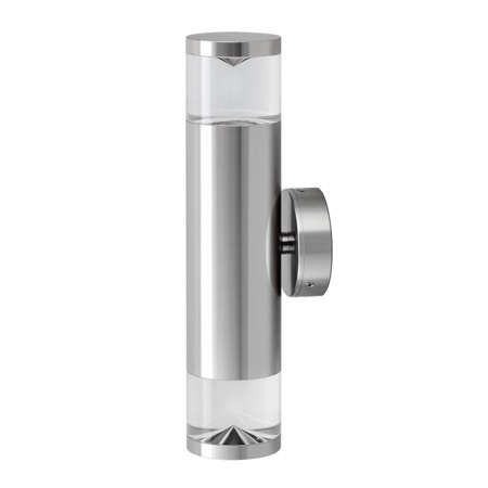 PILLAR Up/Dn GU10 Titanium IP65 RND B/Plate A/Glare 2 Glass