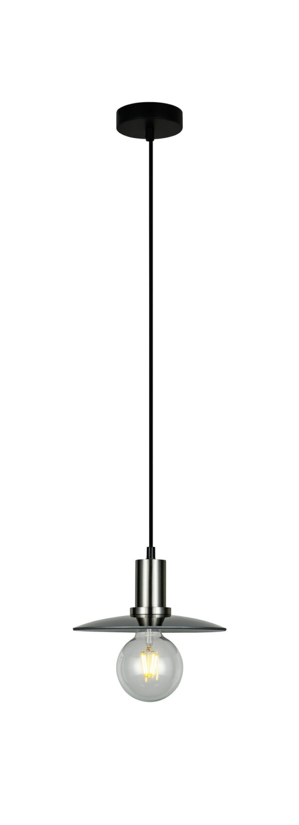 PENDANT ES Smoke Glass Coolie w/ S/C Highlight OD220mm