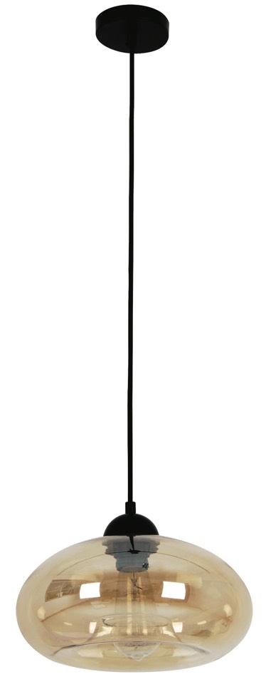 PENDANT ES Amber Glass OVAL OD275mm