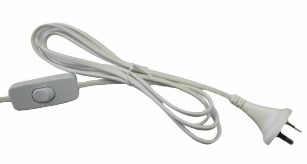 FLEX  PLUG 240V POWER CORD w/inline switch (White)