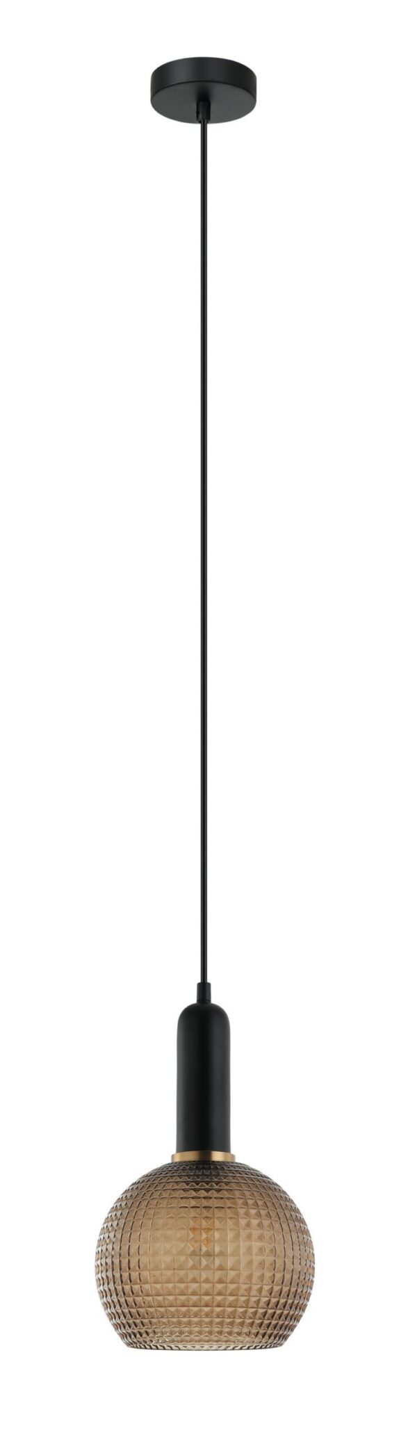 PENDANT ES OD200mm H320mm Wine Glass Amber Segmented Glass