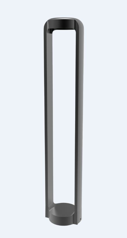 BOLLARD 13W RECT Dark Grey 3K IP65 H800mm 530 Lm