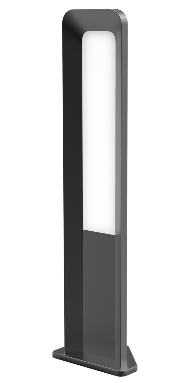BOLLARD 13W RECT Dark Grey 3K IP54 H500mm 242.19 Lm