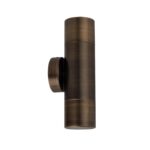 PILLAR Up/Dn 12V MR16 Rustic Brass IP65 RND B/Plate