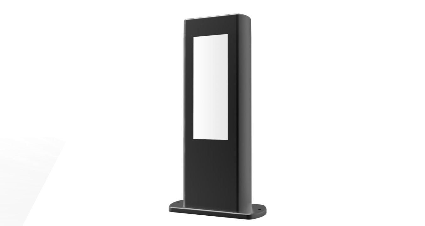 BOLLARD 10W RECT Matt Blk 3K IP54 H300mm 560 Lm