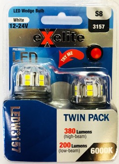 GLOBE LED Auto WEDGE 12-24V 21/5W T10 6K x 2