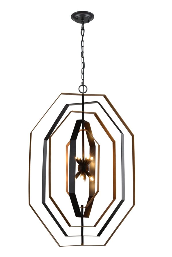 PENDANT G9x8 Antique Gold OCTAGON x 5 OD640mm