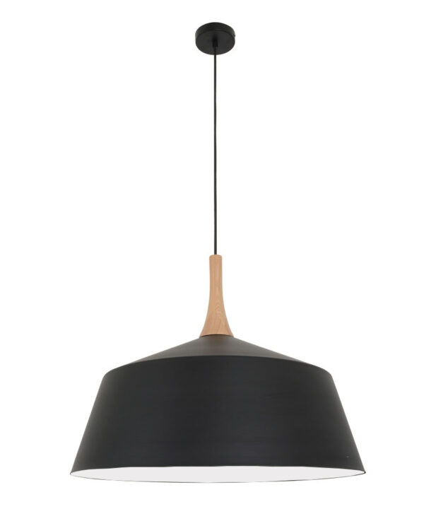 PENDANT ES Blk LGE ANGLED DOME OD560mm