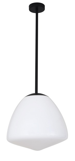 PENDANT ES Matt Black / Frosted (Matt) Tipped Dome Glass OD350mm