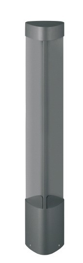 BOLLARD 7W TRNGL Grey 3K IP54 H800mm 120 Lm