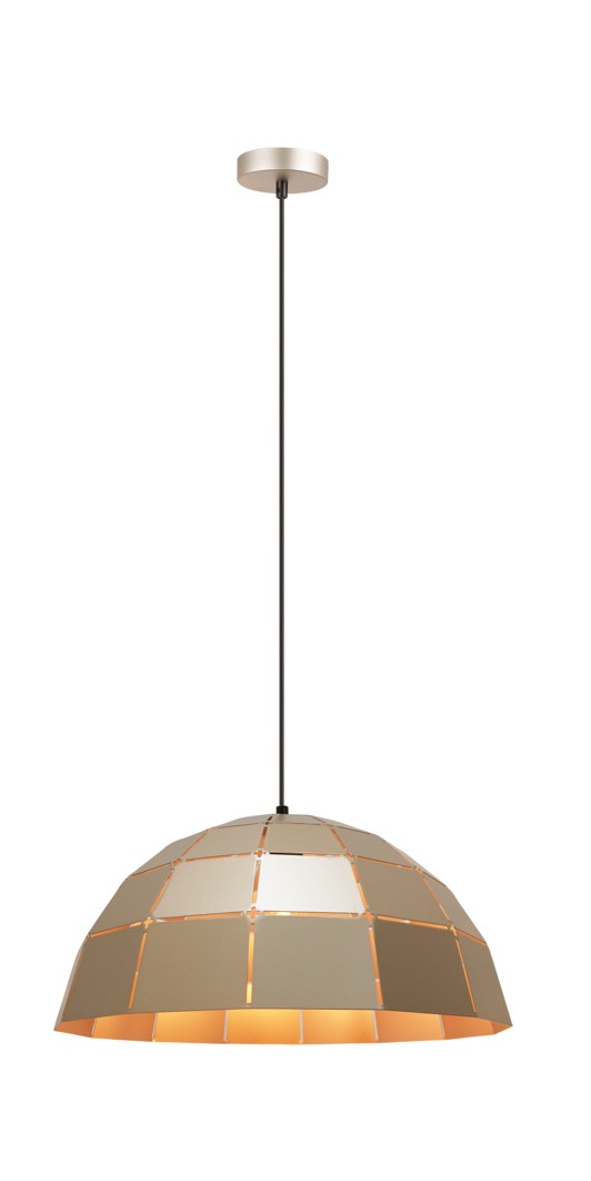 PENDANT ES Champagne Gold Tiled DOME OD400mm
